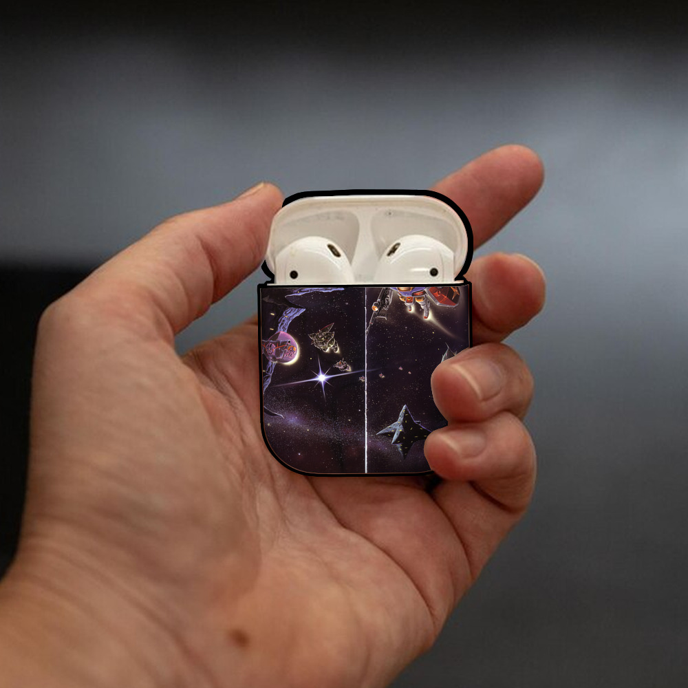 機動戦士ガンダム Mobile Suit Gundam AirPods 第2世代保護ケース ハードシェル ブラック 耐衝撃・防指紋・カラビナ付き