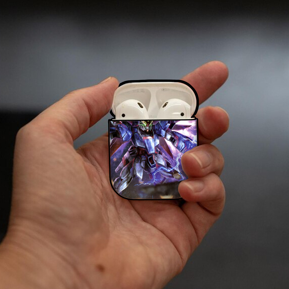 機動戦士ガンダム Mobile Suit Gundam AirPods 第2世代保護ケース ハードシェル ブラック 耐衝撃・防指紋・カラビナ付き