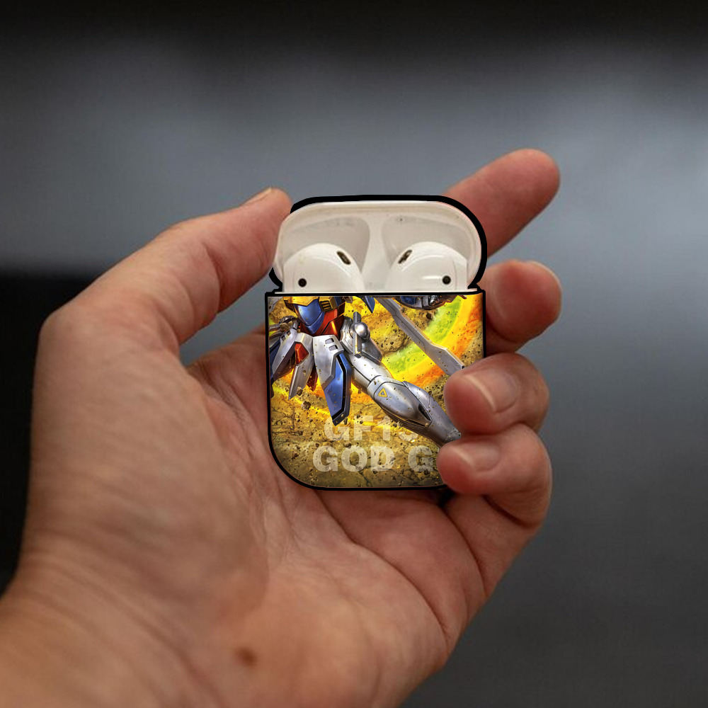 機動戦士ガンダム Mobile Suit Gundam AirPods 第2世代保護ケース ハードシェル ブラック 耐衝撃・防指紋・カラビナ付き