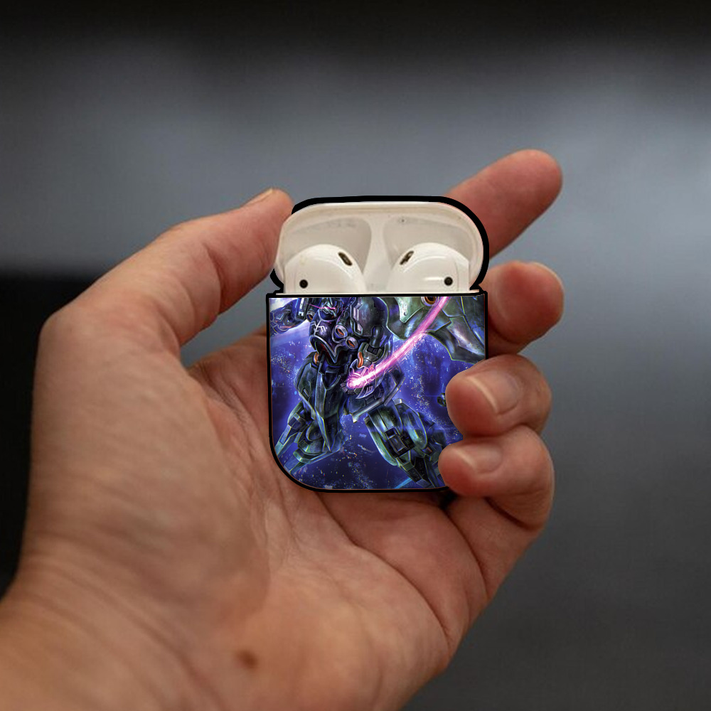 機動戦士ガンダム Mobile Suit Gundam AirPods 第2世代保護ケース ハードシェル ブラック 耐衝撃・防指紋・カラビナ付き