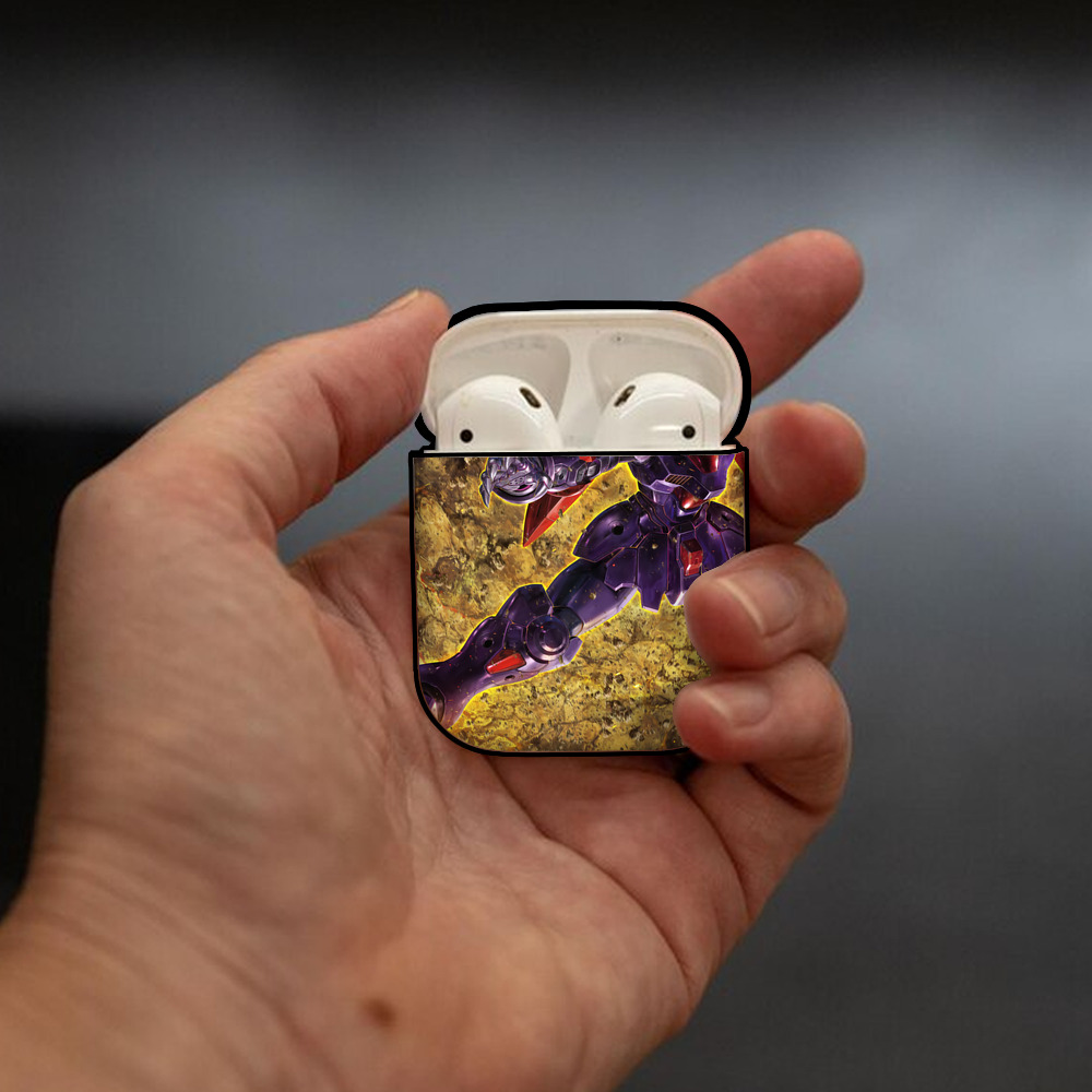 機動戦士ガンダム Mobile Suit Gundam AirPods 第2世代保護ケース ハードシェル ブラック 耐衝撃・防指紋・カラビナ付き