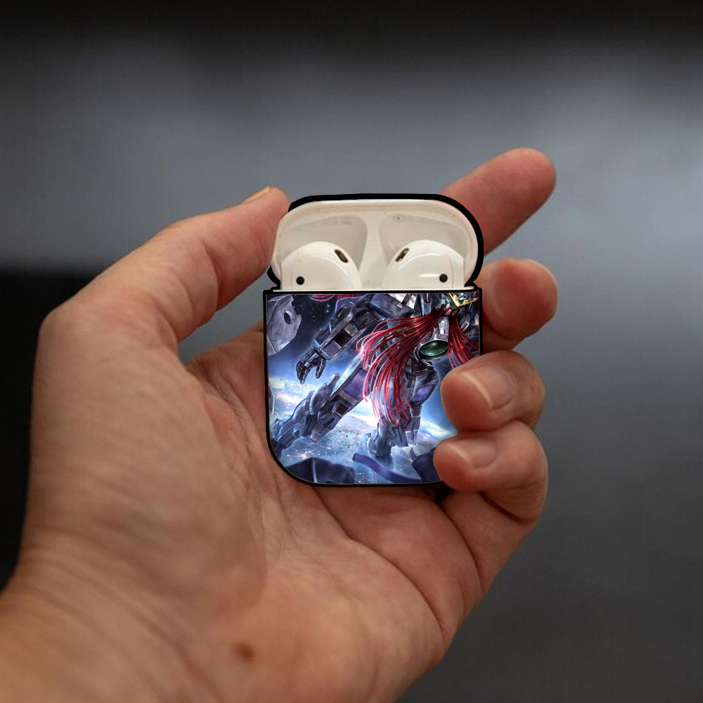 機動戦士ガンダム Mobile Suit Gundam AirPods 第2世代保護ケース ハードシェル ブラック 耐衝撃・防指紋・カラビナ付き
