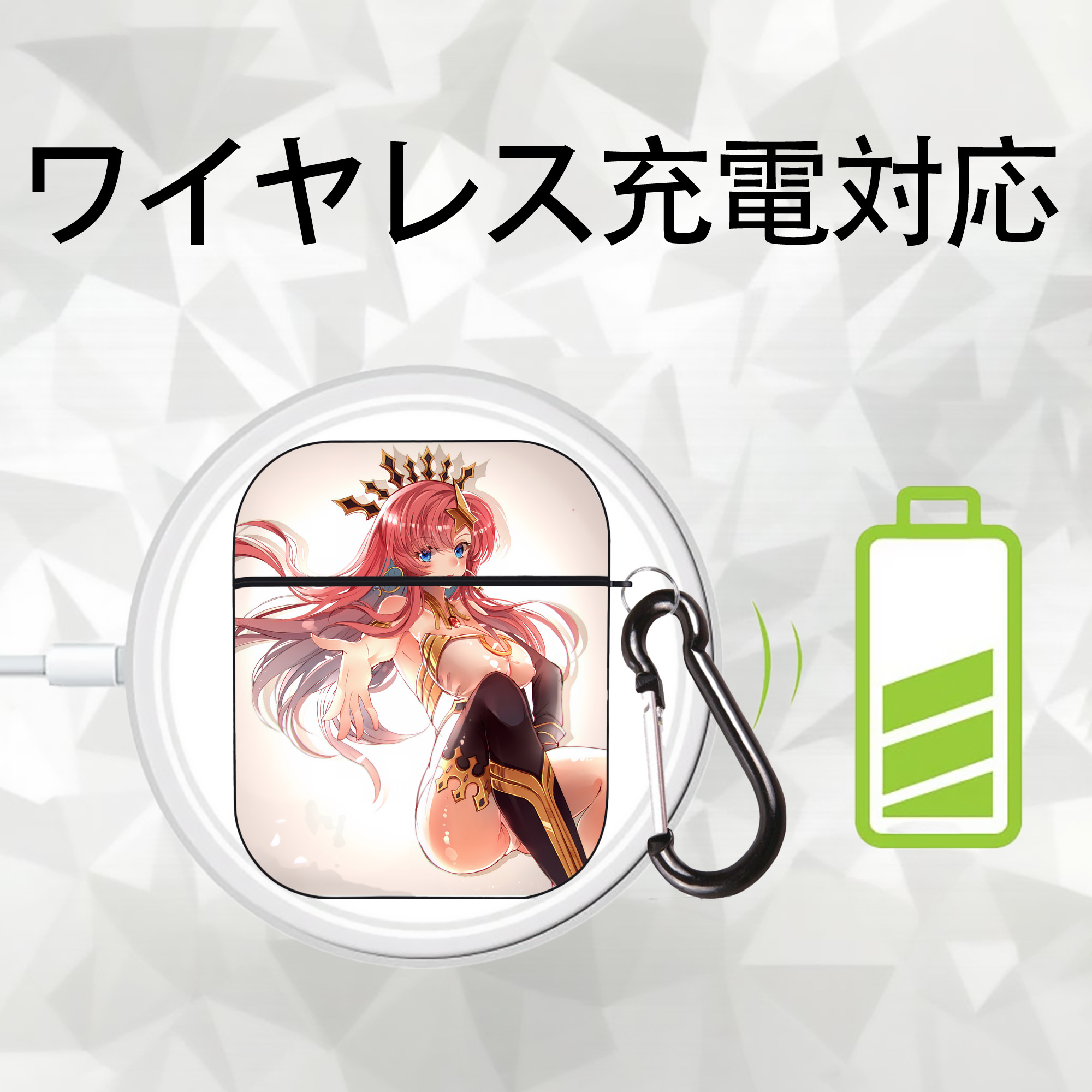 機動戦士ガンダム Mobile Suit Gundam AirPods 第2世代保護ケース ハードシェル ブラック 耐衝撃・防指紋・カラビナ付き