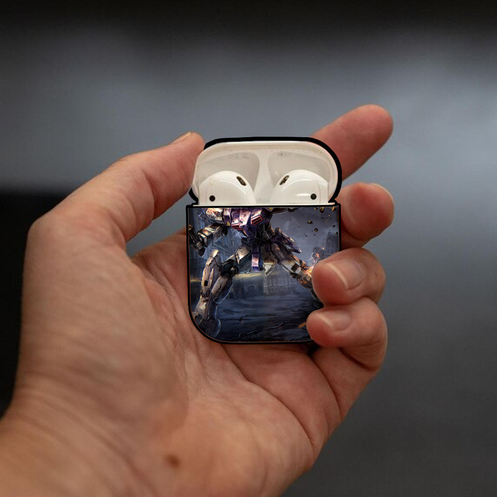 機動戦士ガンダム Mobile Suit Gundam AirPods 第2世代保護ケース ハードシェル ブラック 耐衝撃・防指紋・カラビナ付き