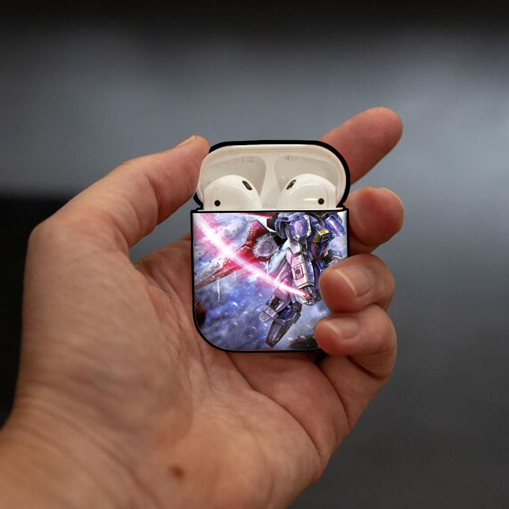 機動戦士ガンダム Mobile Suit Gundam AirPods 第2世代保護ケース ハードシェル ブラック 耐衝撃・防指紋・カラビナ付き