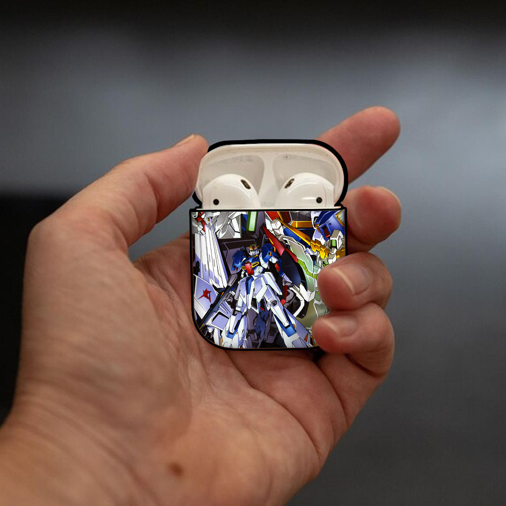 機動戦士ガンダム Mobile Suit Gundam AirPods 第2世代保護ケース ハードシェル ブラック 耐衝撃・防指紋・カラビナ付き