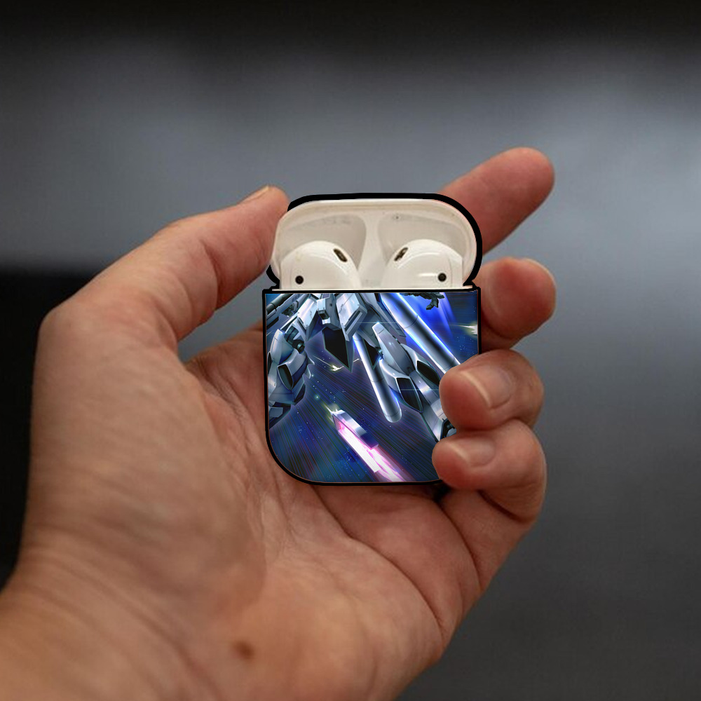 機動戦士ガンダム Mobile Suit Gundam AirPods 第2世代保護ケース ハードシェル ブラック 耐衝撃・防指紋・カラビナ付き