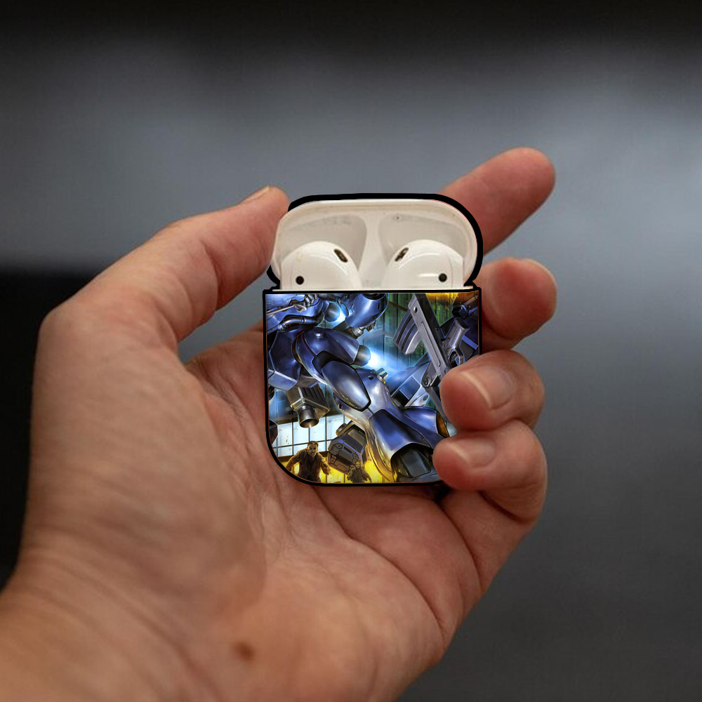 機動戦士ガンダム Mobile Suit Gundam AirPods 第2世代保護ケース ハードシェル ブラック 耐衝撃・防指紋・カラビナ付き