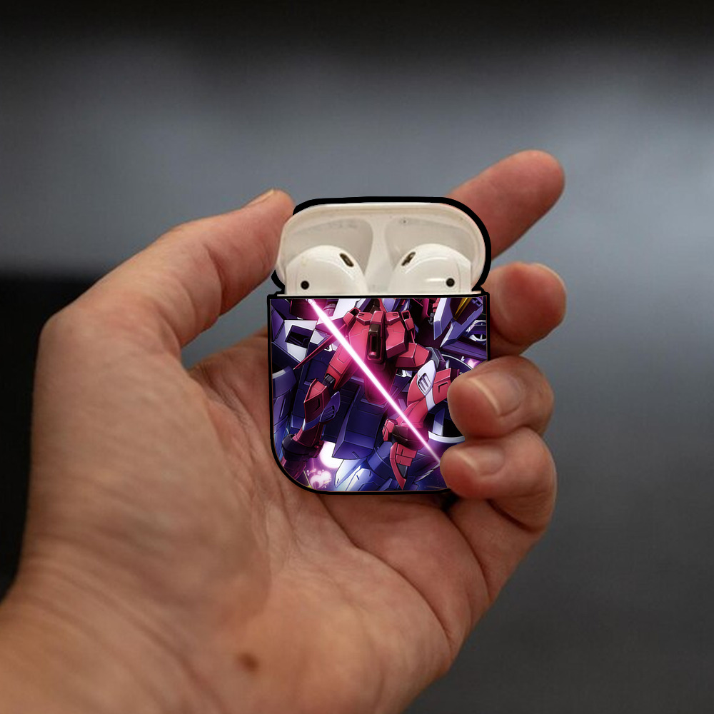 機動戦士ガンダム Mobile Suit Gundam AirPods 第2世代保護ケース ハードシェル ブラック 耐衝撃・防指紋・カラビナ付き