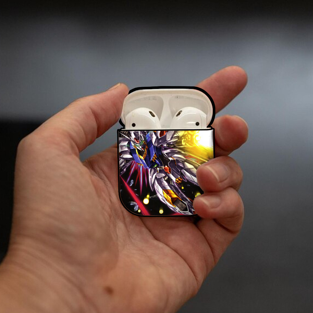 機動戦士ガンダム Mobile Suit Gundam AirPods 第2世代保護ケース ハードシェル ブラック 耐衝撃・防指紋・カラビナ付き