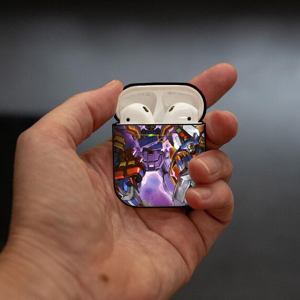 機動戦士ガンダム Mobile Suit Gundam AirPods 第2世代保護ケース ハードシェル ブラック 耐衝撃・防指紋・カラビナ付き