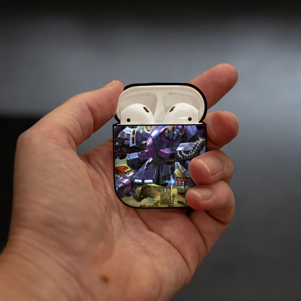機動戦士ガンダム Mobile Suit Gundam AirPods 第2世代保護ケース ハードシェル ブラック 耐衝撃・防指紋・カラビナ付き