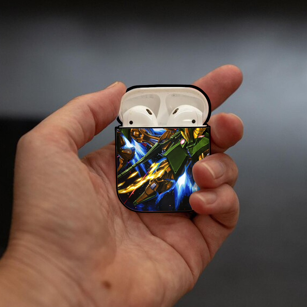 機動戦士ガンダム Mobile Suit Gundam AirPods 第2世代保護ケース ハードシェル ブラック 耐衝撃・防指紋・カラビナ付き