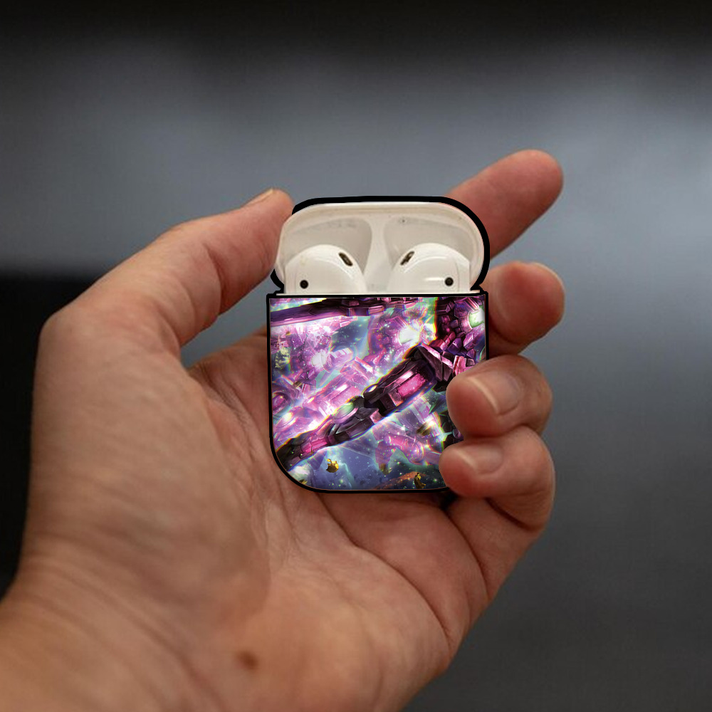 機動戦士ガンダム Mobile Suit Gundam AirPods 第2世代保護ケース ハードシェル ブラック 耐衝撃・防指紋・カラビナ付き