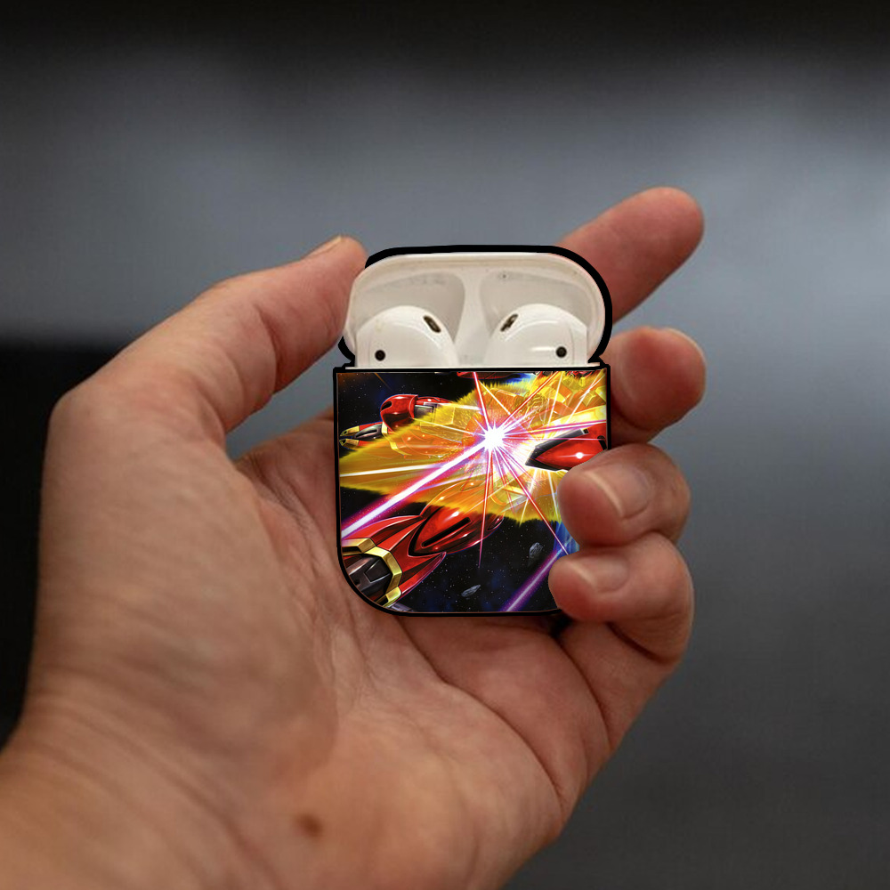 機動戦士ガンダム Mobile Suit Gundam AirPods 第2世代保護ケース ハードシェル ブラック 耐衝撃・防指紋・カラビナ付き