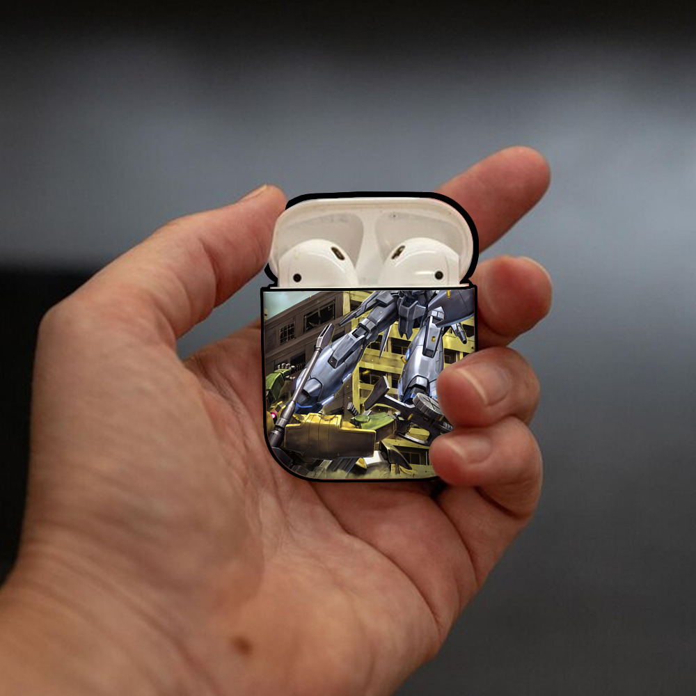 機動戦士ガンダム Mobile Suit Gundam AirPods 第2世代保護ケース ハードシェル ブラック 耐衝撃・防指紋・カラビナ付き