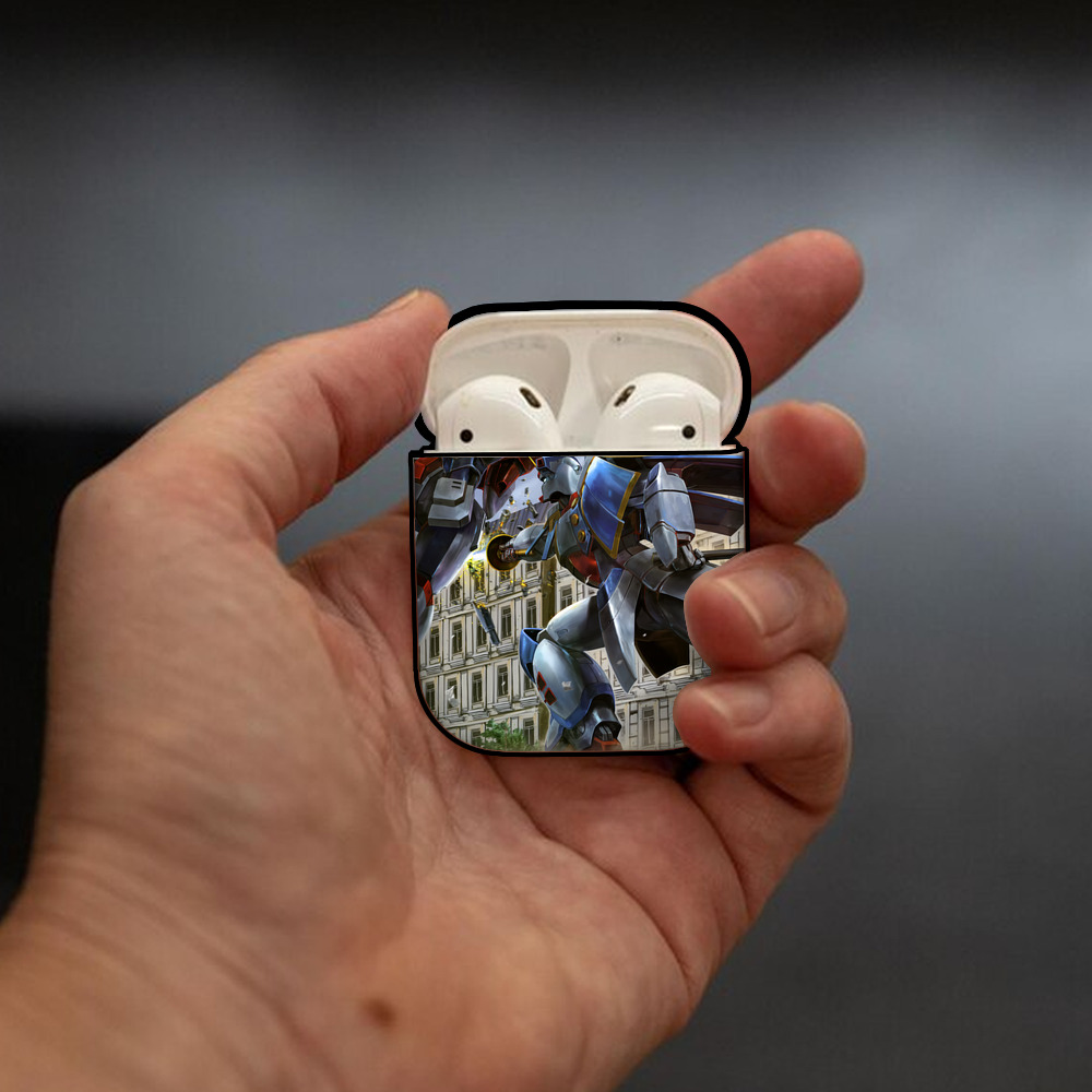 機動戦士ガンダム Mobile Suit Gundam AirPods 第2世代保護ケース ハードシェル ブラック 耐衝撃・防指紋・カラビナ付き