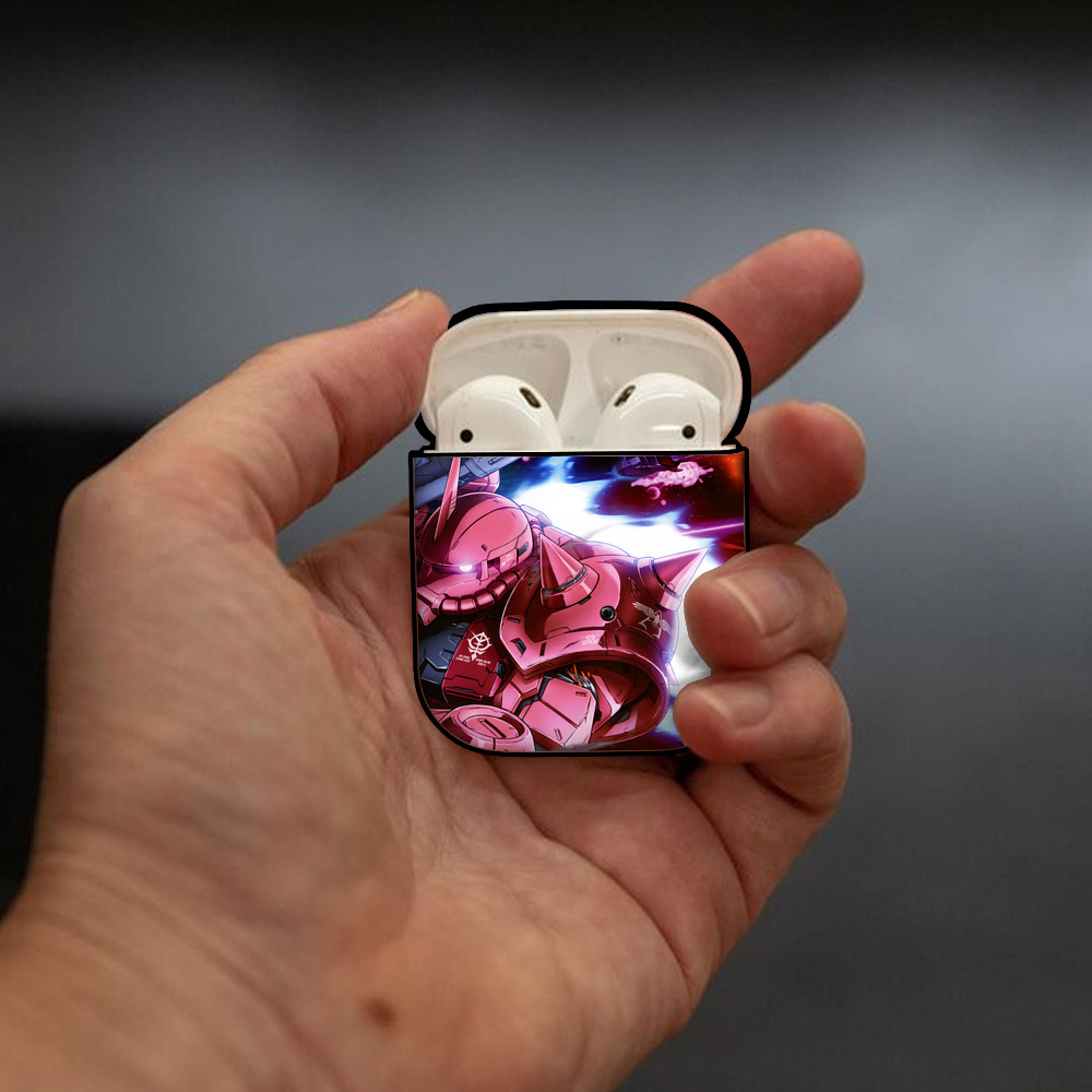 機動戦士ガンダム Mobile Suit Gundam AirPods 第2世代保護ケース ハードシェル ブラック 耐衝撃・防指紋・カラビナ付き