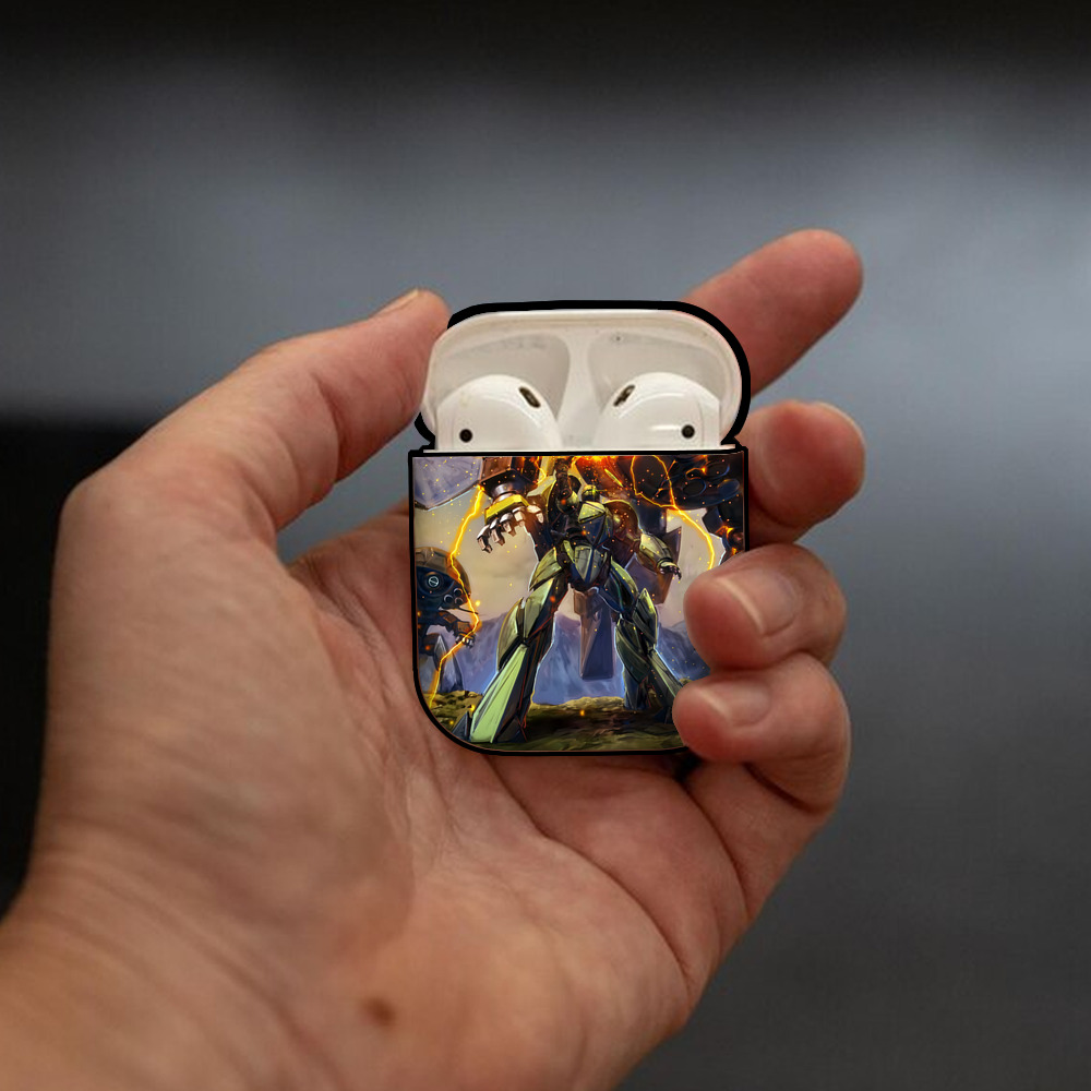 機動戦士ガンダム Mobile Suit Gundam AirPods 第2世代保護ケース ハードシェル ブラック 耐衝撃・防指紋・カラビナ付き