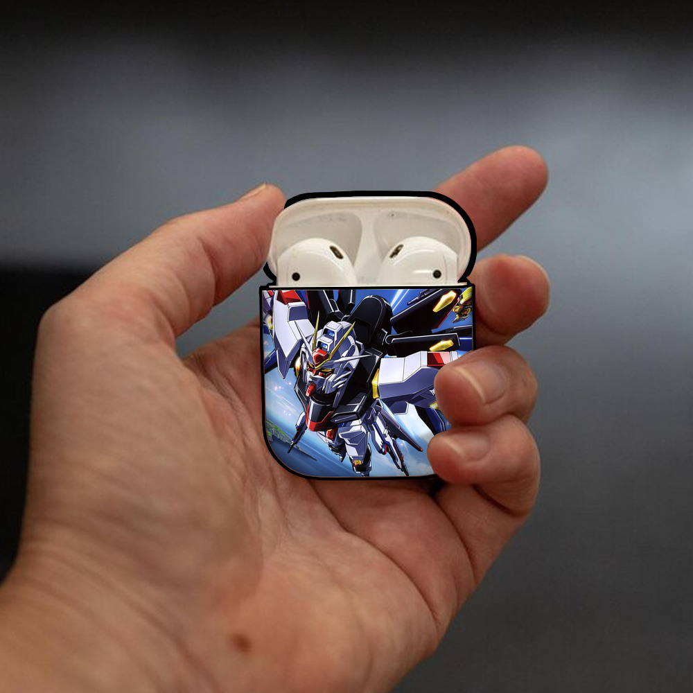 機動戦士ガンダム Mobile Suit Gundam AirPods 第2世代保護ケース ハードシェル ブラック 耐衝撃・防指紋・カラビナ付き