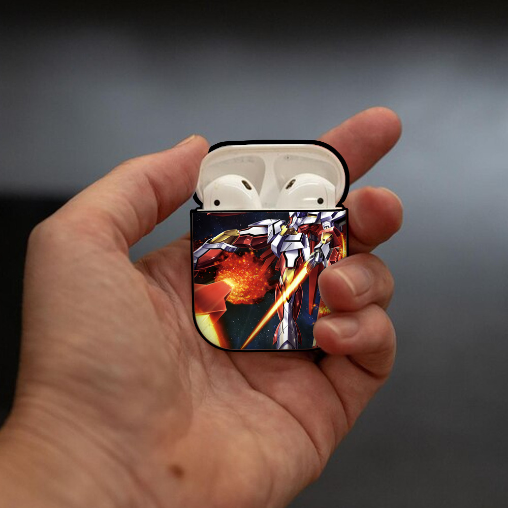 機動戦士ガンダム Mobile Suit Gundam AirPods 第2世代保護ケース ハードシェル ブラック 耐衝撃・防指紋・カラビナ付き