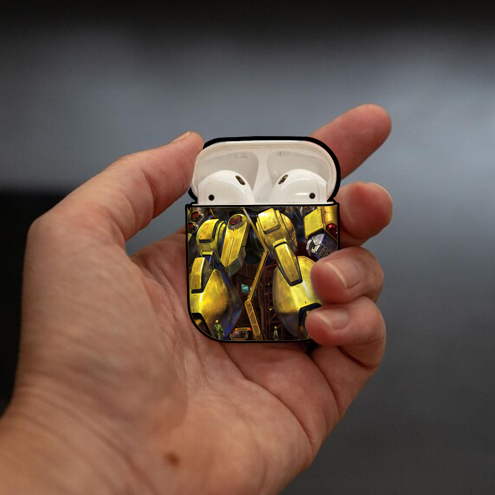 機動戦士ガンダム Mobile Suit Gundam AirPods 第2世代保護ケース ハードシェル ブラック 耐衝撃・防指紋・カラビナ付き