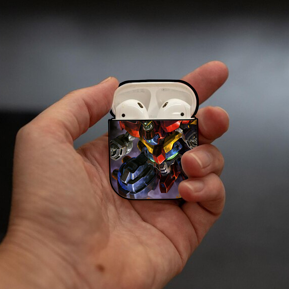 機動戦士ガンダム Mobile Suit Gundam AirPods 第2世代保護ケース ハードシェル ブラック 耐衝撃・防指紋・カラビナ付き