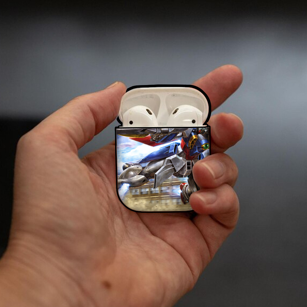 機動戦士ガンダム Mobile Suit Gundam AirPods 第2世代保護ケース ハードシェル ブラック 耐衝撃・防指紋・カラビナ付き