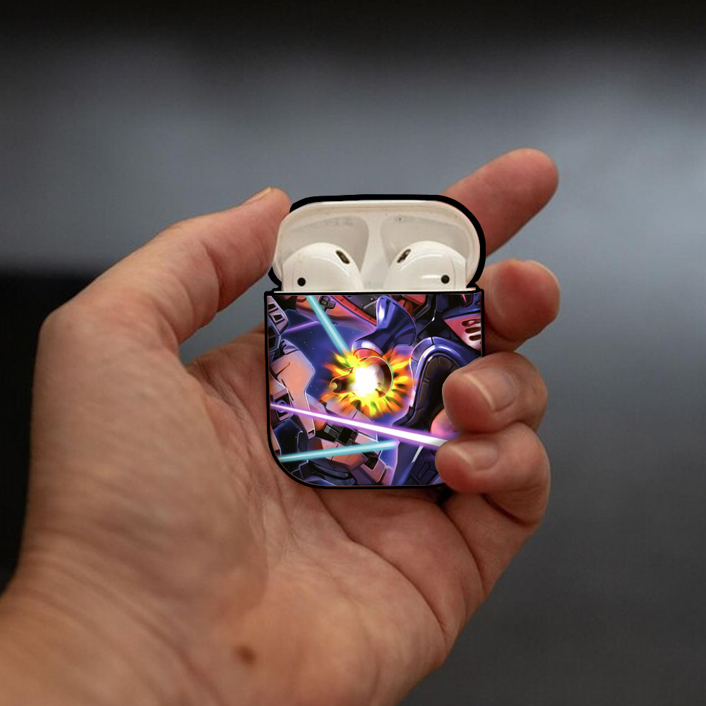 機動戦士ガンダム Mobile Suit Gundam AirPods 第2世代保護ケース ハードシェル ブラック 耐衝撃・防指紋・カラビナ付き