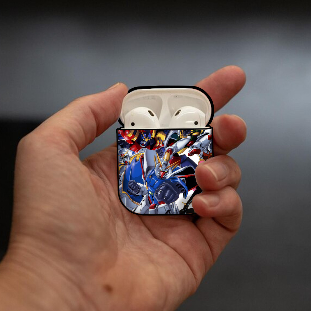 機動戦士ガンダム Mobile Suit Gundam AirPods 第2世代保護ケース ハードシェル ブラック 耐衝撃・防指紋・カラビナ付き