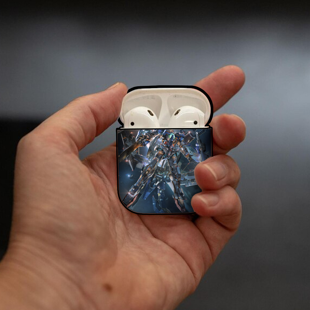 機動戦士ガンダム Mobile Suit Gundam AirPods 第2世代保護ケース ハードシェル ブラック 耐衝撃・防指紋・カラビナ付き