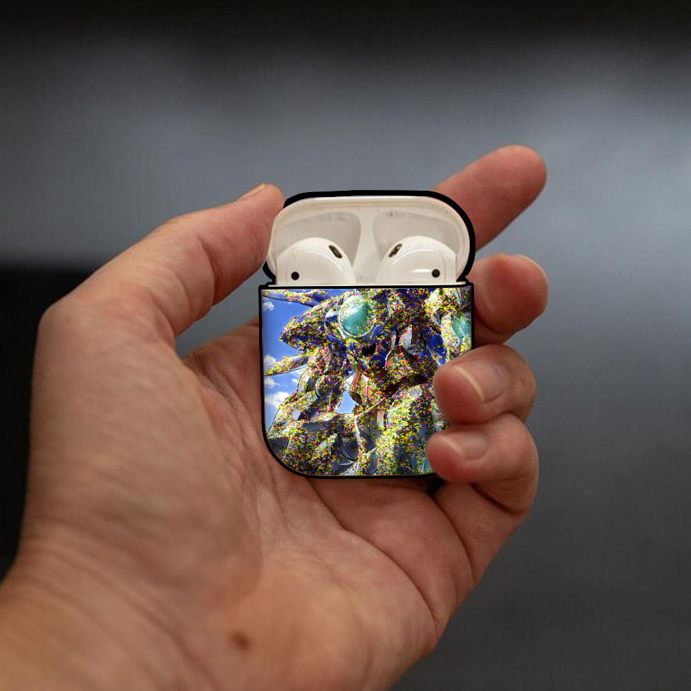 機動戦士ガンダム Mobile Suit Gundam AirPods 第2世代保護ケース ハードシェル ブラック 耐衝撃・防指紋・カラビナ付き