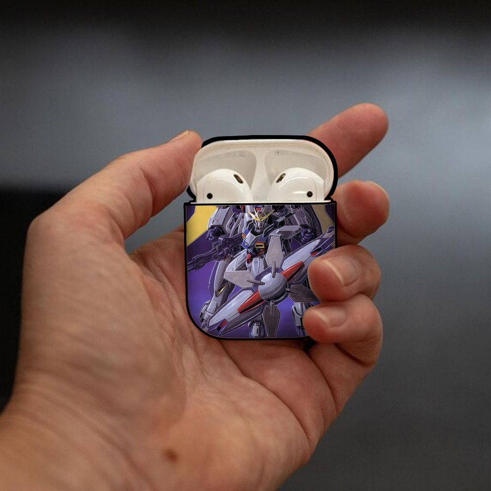 機動戦士ガンダム Mobile Suit Gundam AirPods 第2世代保護ケース ハードシェル ブラック 耐衝撃・防指紋・カラビナ付き