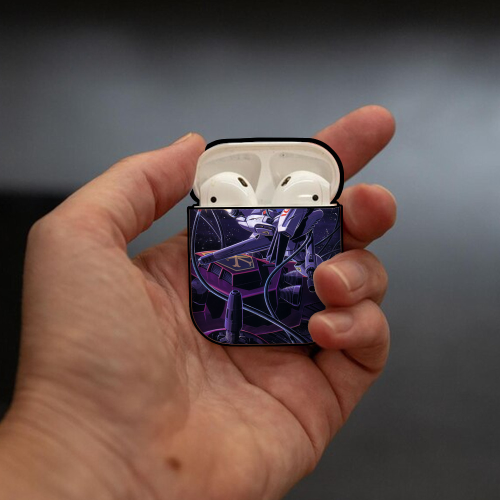 機動戦士ガンダム Mobile Suit Gundam AirPods 第2世代保護ケース ハードシェル ブラック 耐衝撃・防指紋・カラビナ付き