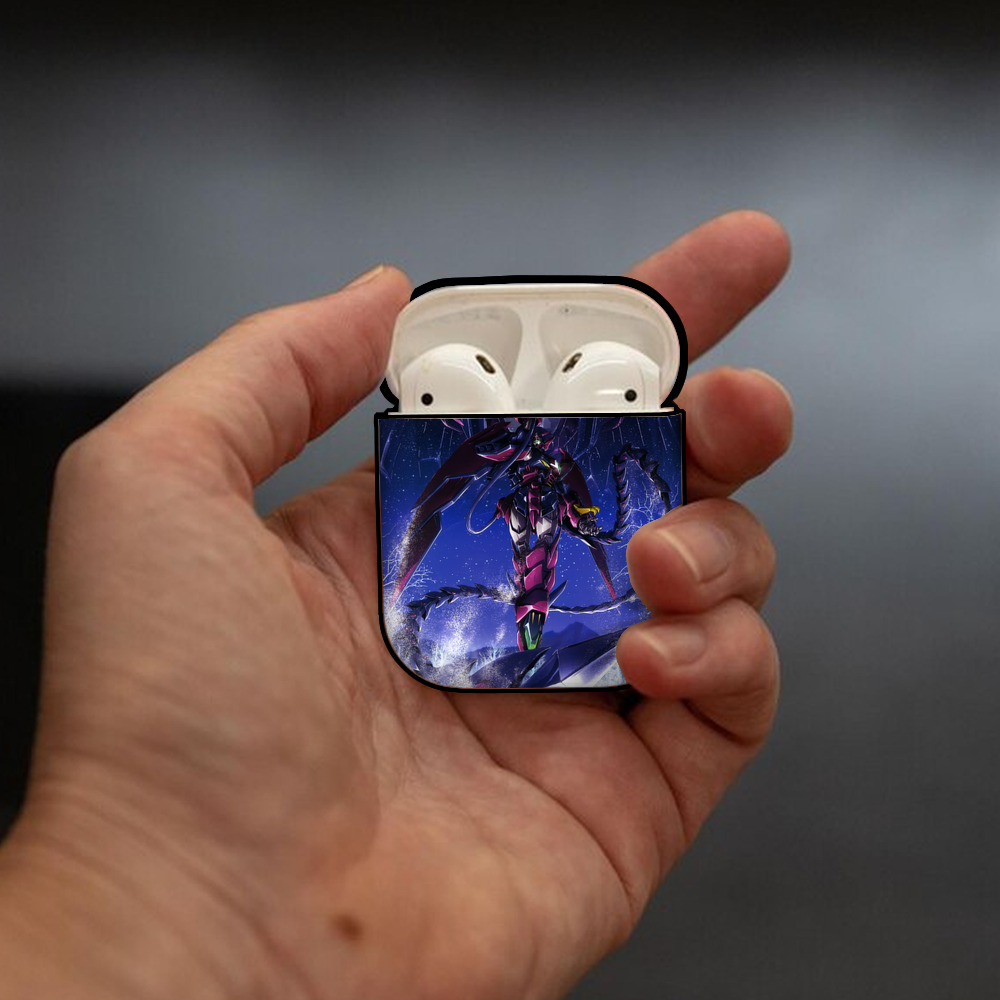機動戦士ガンダム Mobile Suit Gundam AirPods 第2世代保護ケース ハードシェル ブラック 耐衝撃・防指紋・カラビナ付き