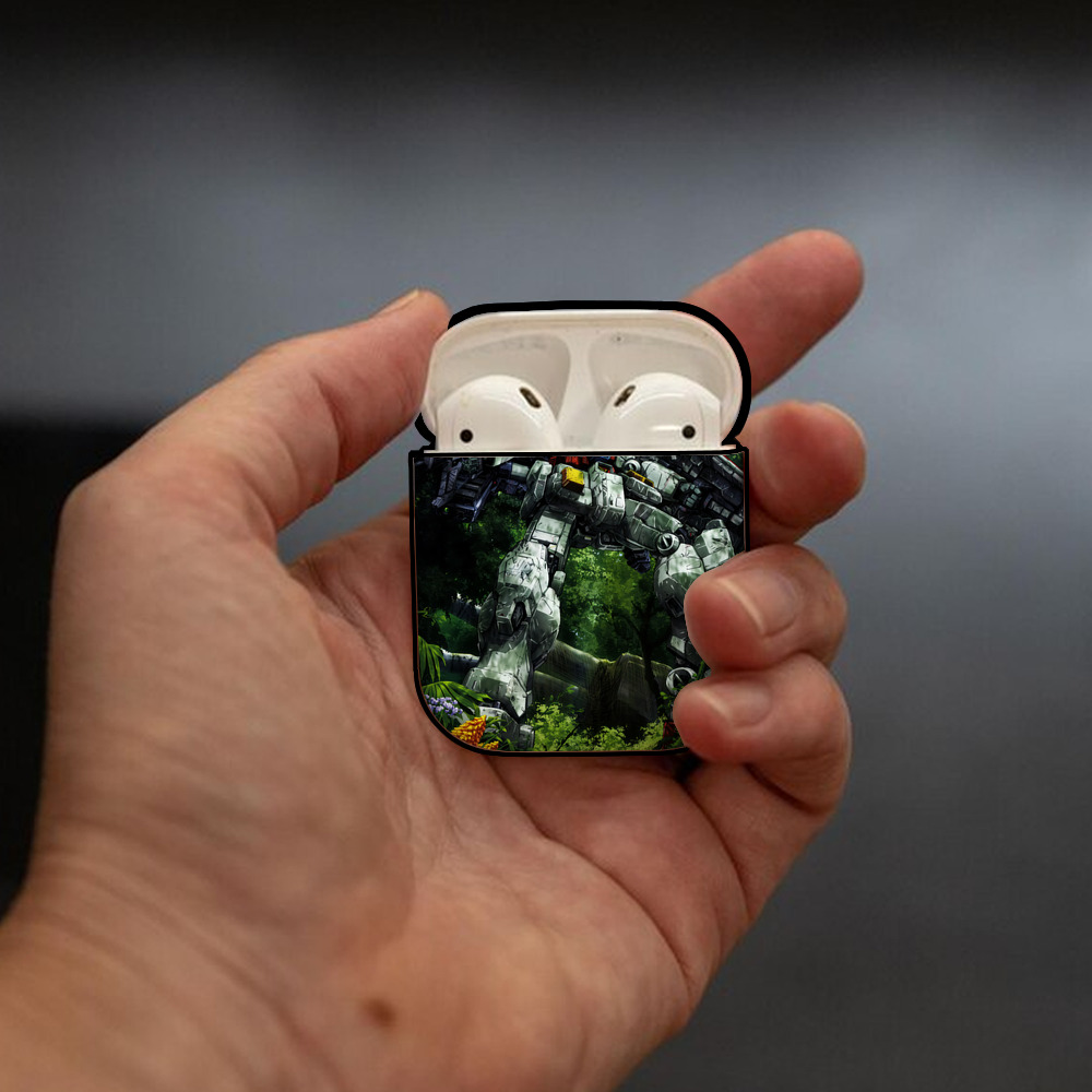 機動戦士ガンダム Mobile Suit Gundam AirPods 第2世代保護ケース ハードシェル ブラック 耐衝撃・防指紋・カラビナ付き