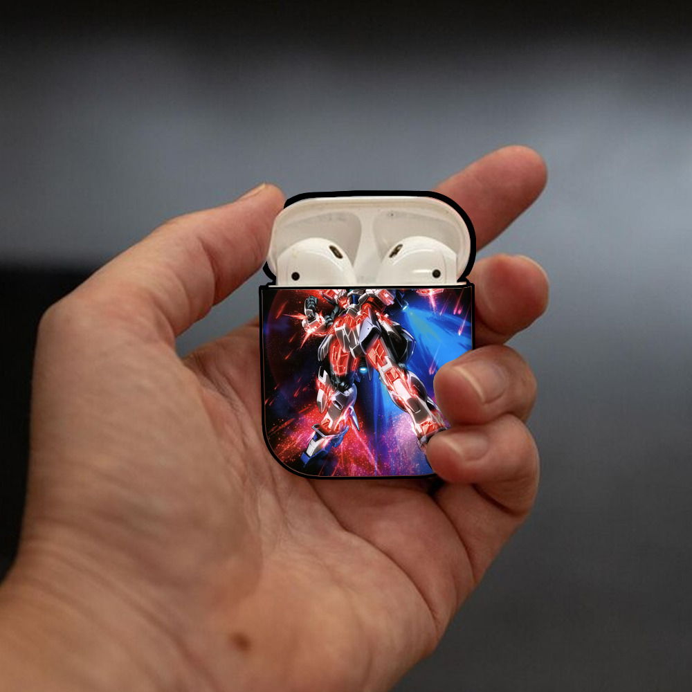 機動戦士ガンダム Mobile Suit Gundam AirPods 第2世代保護ケース ハードシェル ブラック 耐衝撃・防指紋・カラビナ付き
