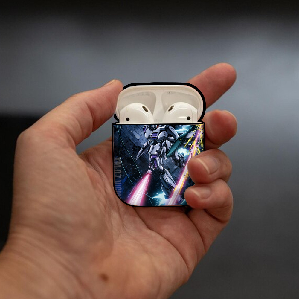 機動戦士ガンダム Mobile Suit Gundam AirPods 第2世代保護ケース ハードシェル ブラック 耐衝撃・防指紋・カラビナ付き