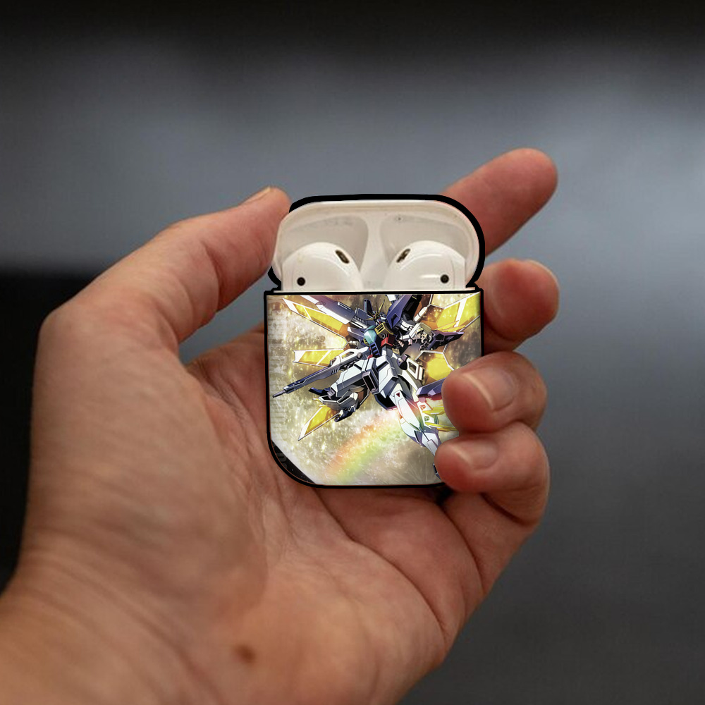 機動戦士ガンダム Mobile Suit Gundam AirPods 第2世代保護ケース ハードシェル ブラック 耐衝撃・防指紋・カラビナ付き