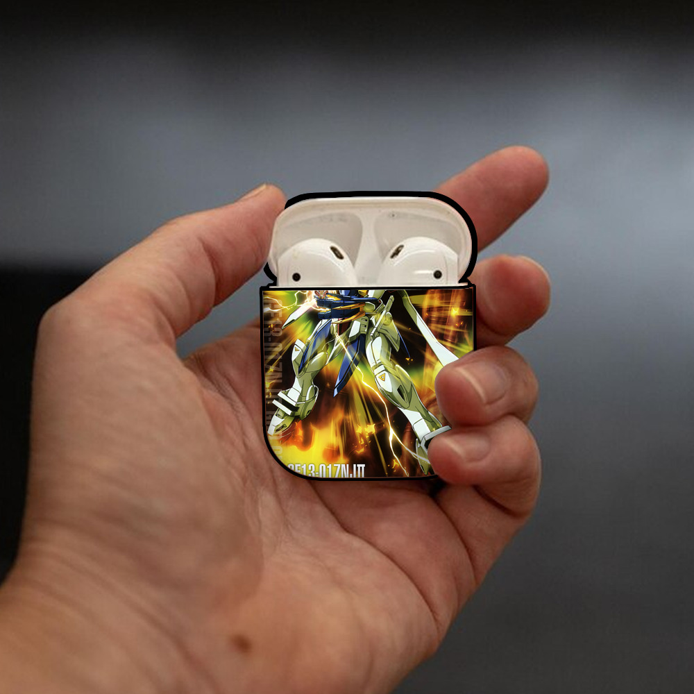 機動戦士ガンダム Mobile Suit Gundam AirPods 第2世代保護ケース ハードシェル ブラック 耐衝撃・防指紋・カラビナ付き