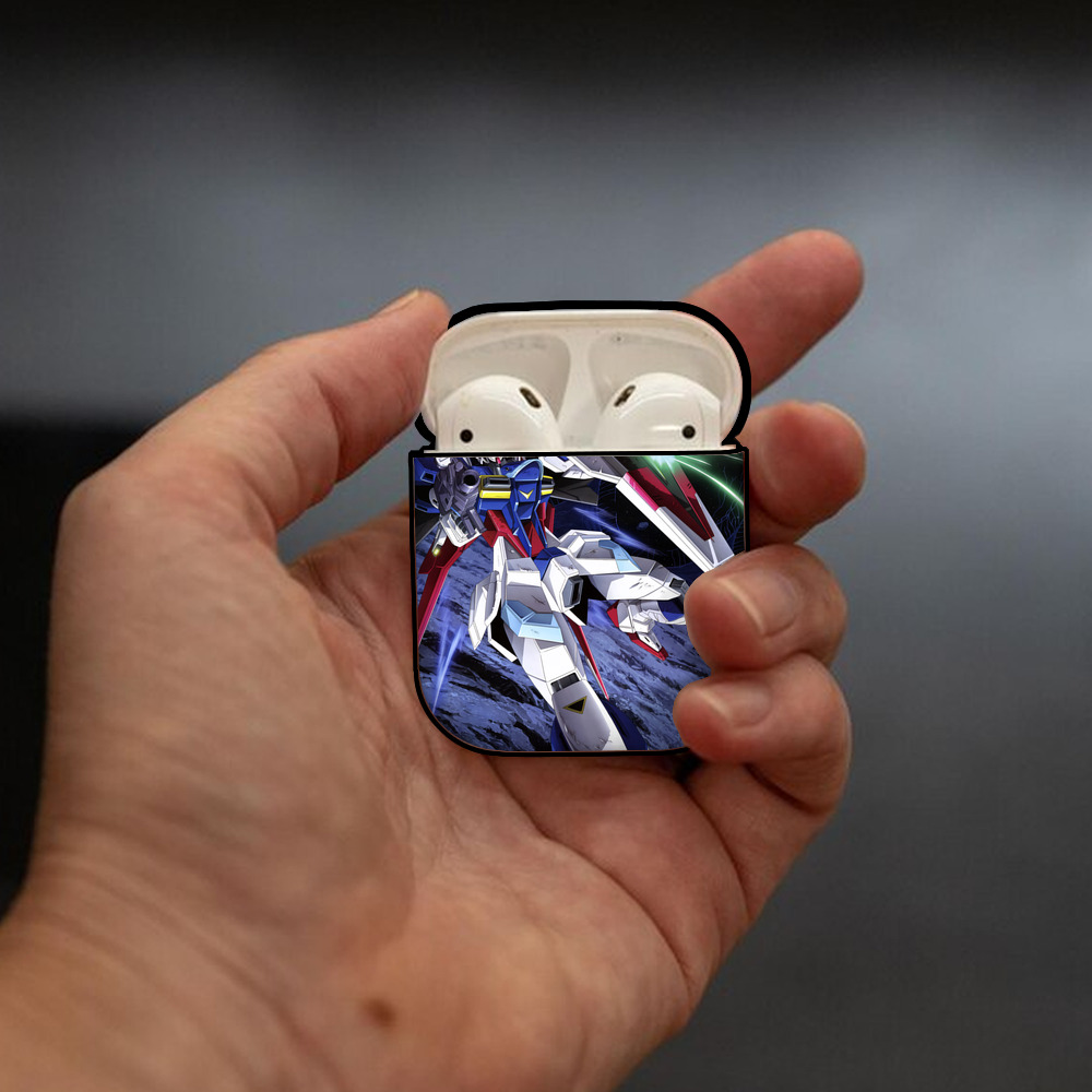 機動戦士ガンダム Mobile Suit Gundam AirPods 第2世代保護ケース ハードシェル ブラック 耐衝撃・防指紋・カラビナ付き