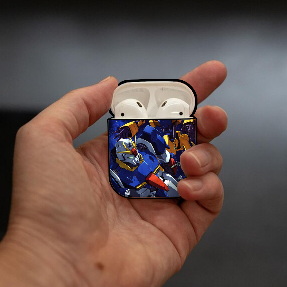 機動戦士ガンダム Mobile Suit Gundam AirPods 第2世代保護ケース ハードシェル ブラック 耐衝撃・防指紋・カラビナ付き