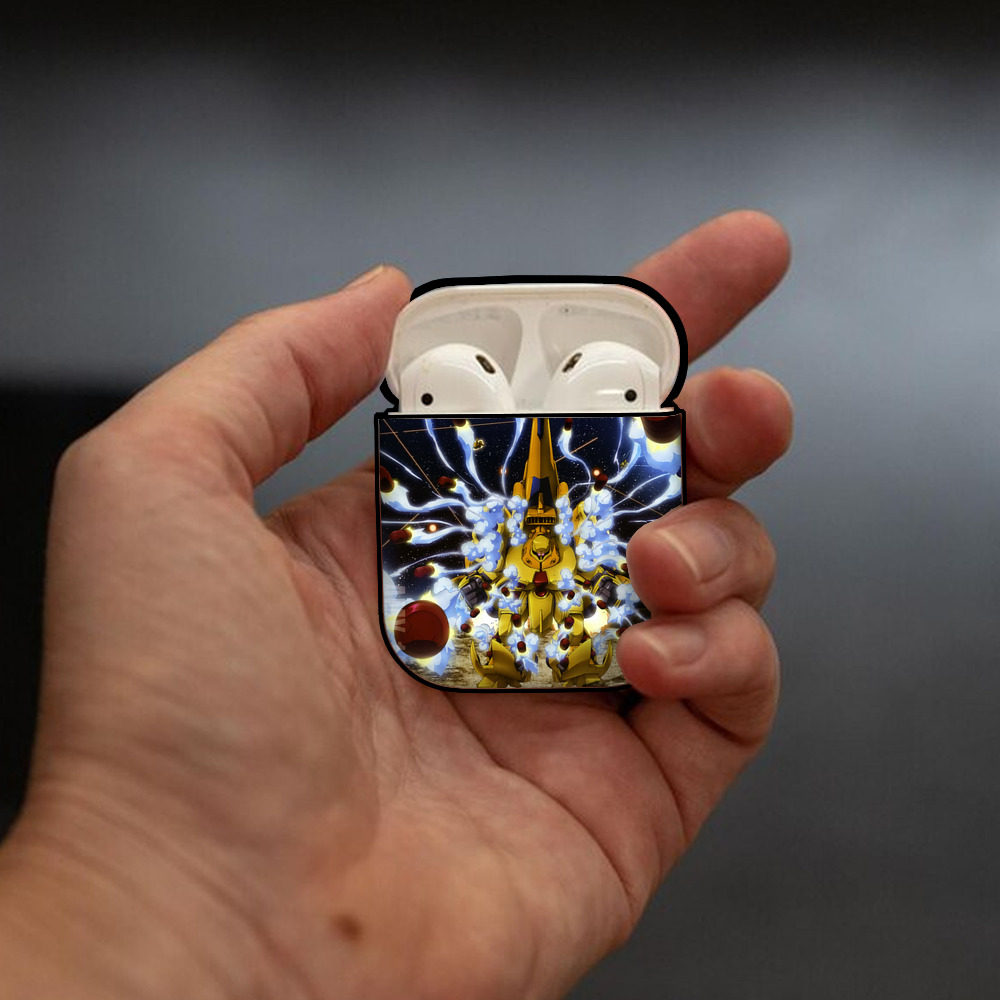 機動戦士ガンダム Mobile Suit Gundam AirPods 第2世代保護ケース ハードシェル ブラック 耐衝撃・防指紋・カラビナ付き
