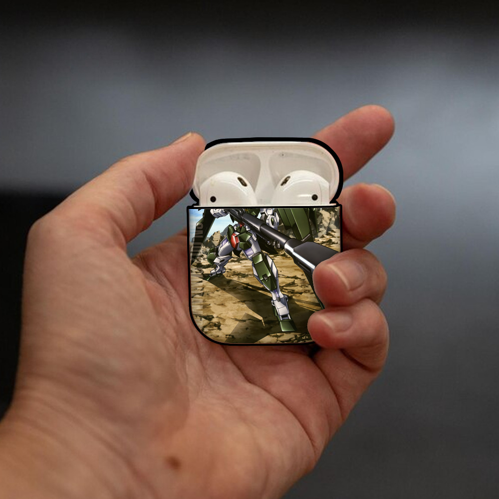 機動戦士ガンダム Mobile Suit Gundam AirPods 第2世代保護ケース ハードシェル ブラック 耐衝撃・防指紋・カラビナ付き