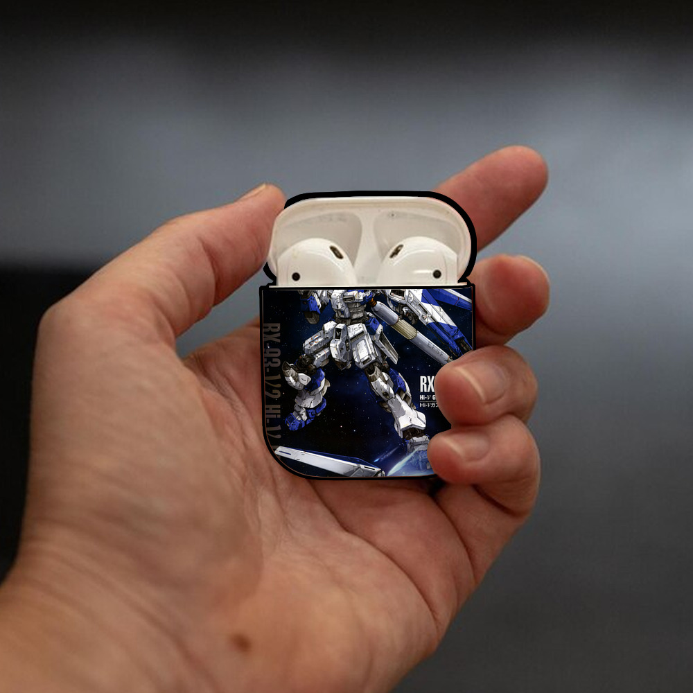 機動戦士ガンダム Mobile Suit Gundam AirPods 第2世代保護ケース ハードシェル ブラック 耐衝撃・防指紋・カラビナ付き