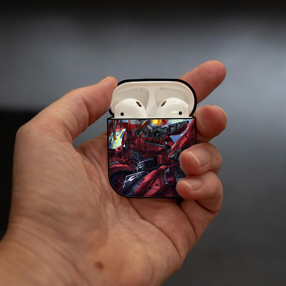 機動戦士ガンダム Mobile Suit Gundam AirPods 第2世代保護ケース ハードシェル ブラック 耐衝撃・防指紋・カラビナ付き