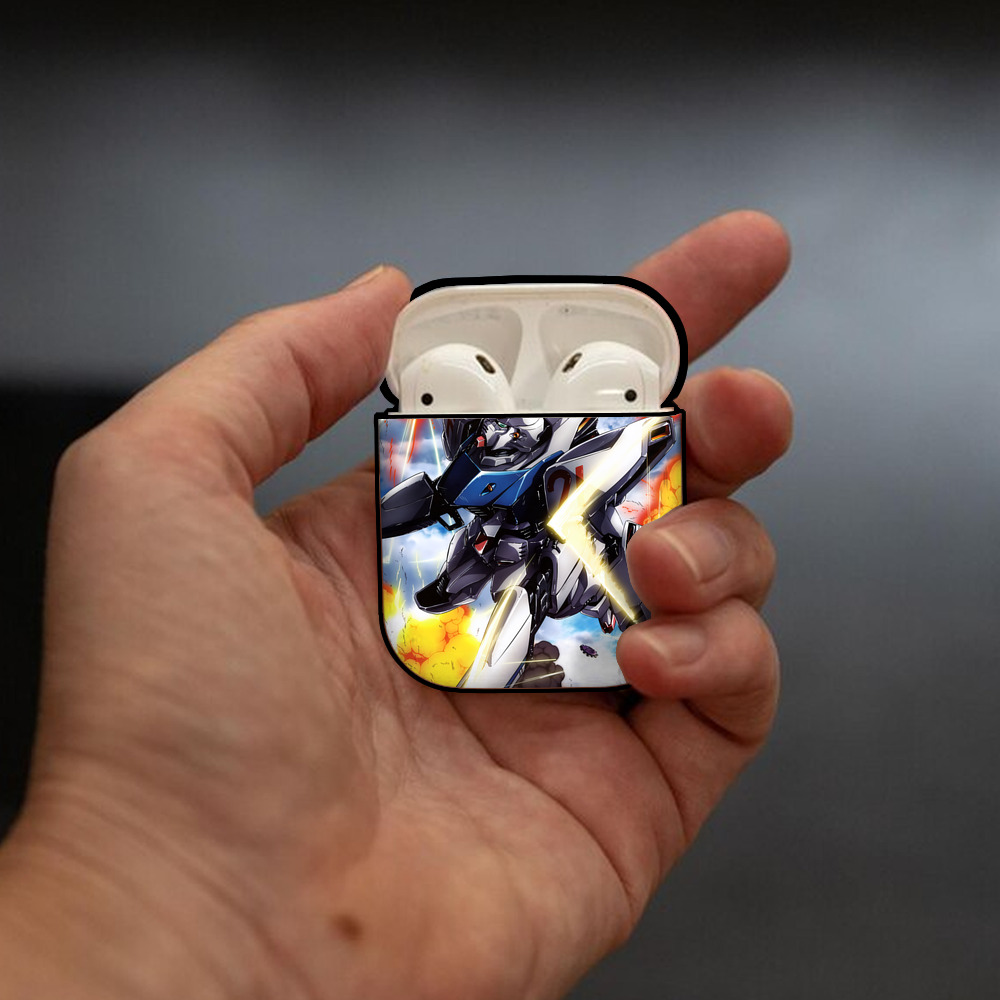 機動戦士ガンダム Mobile Suit Gundam AirPods 第2世代保護ケース ハードシェル ブラック 耐衝撃・防指紋・カラビナ付き