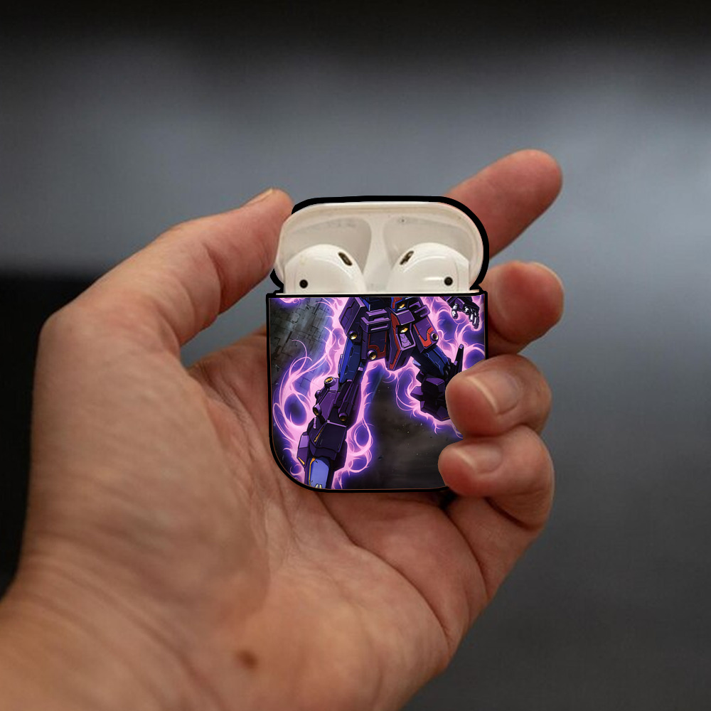 機動戦士ガンダム Mobile Suit Gundam AirPods 第2世代保護ケース ハードシェル ブラック 耐衝撃・防指紋・カラビナ付き