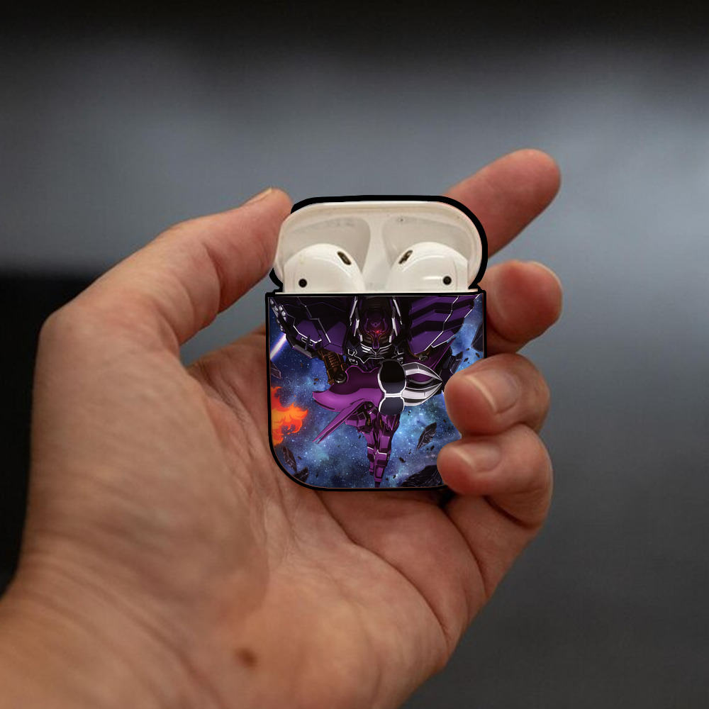 機動戦士ガンダム Mobile Suit Gundam AirPods 第2世代保護ケース ハードシェル ブラック 耐衝撃・防指紋・カラビナ付き
