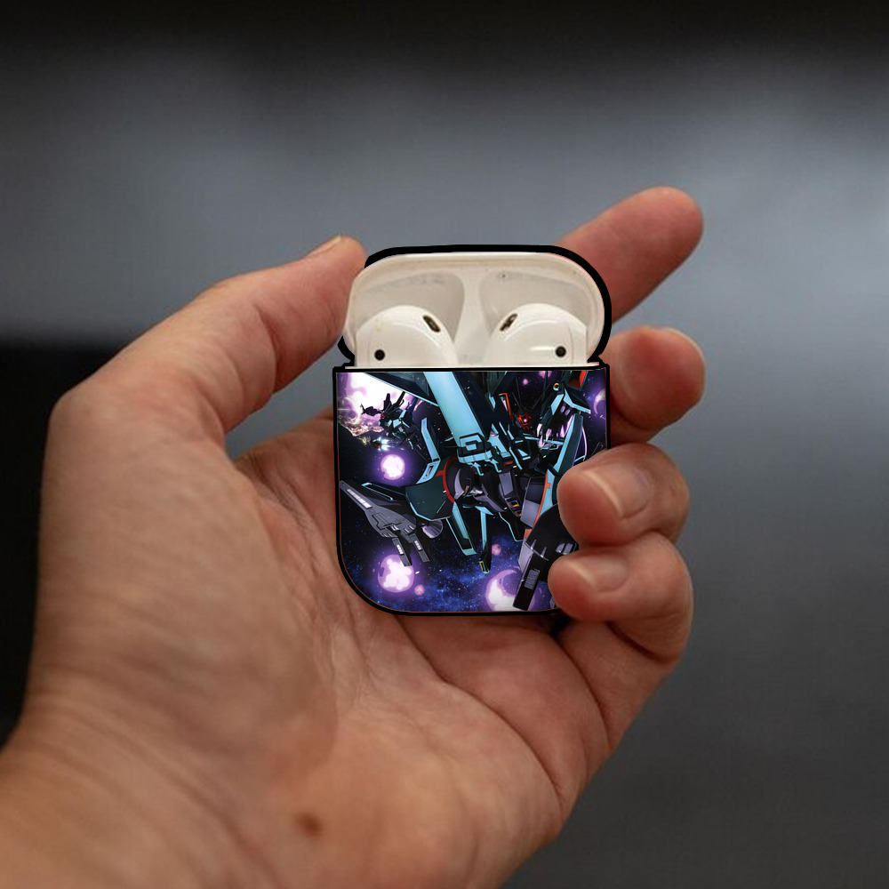 機動戦士ガンダム Mobile Suit Gundam AirPods 第2世代保護ケース ハードシェル ブラック 耐衝撃・防指紋・カラビナ付き
